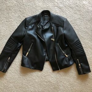 Zara Women’s Black Leather Jacket